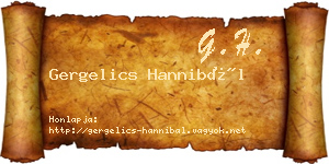 Gergelics Hannibál névjegykártya
